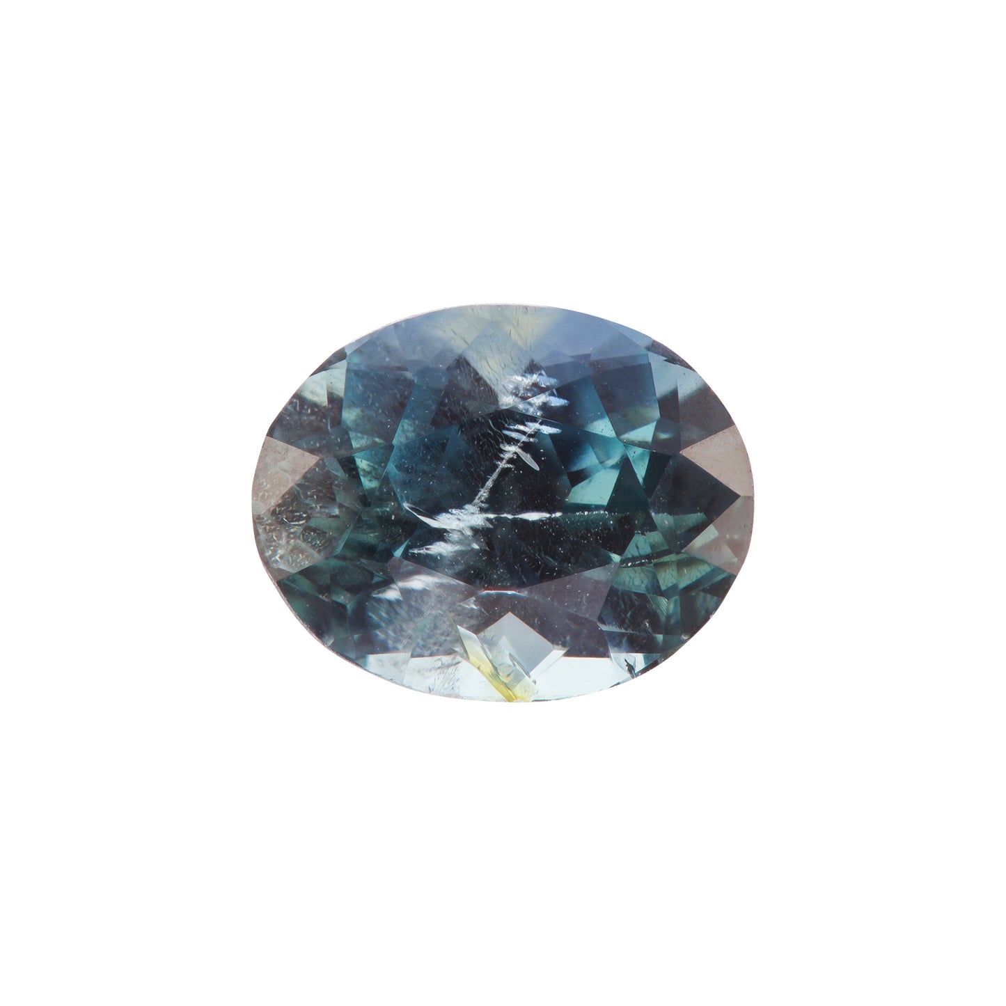 Saphir, Petrol, Oval, 1,12 ct. 5,2x6,5 mm