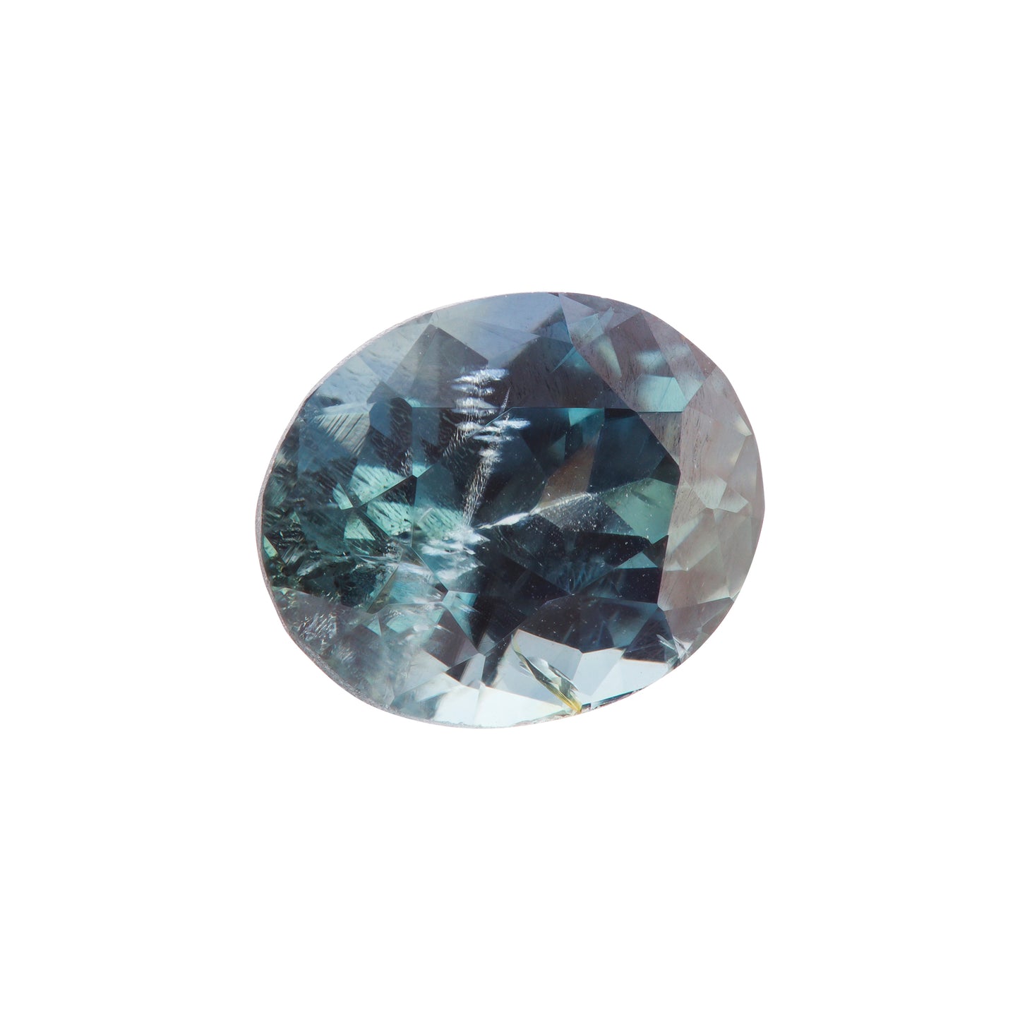 Saphir, Petrol, Oval, 1,12 ct. 5,2x6,5 mm