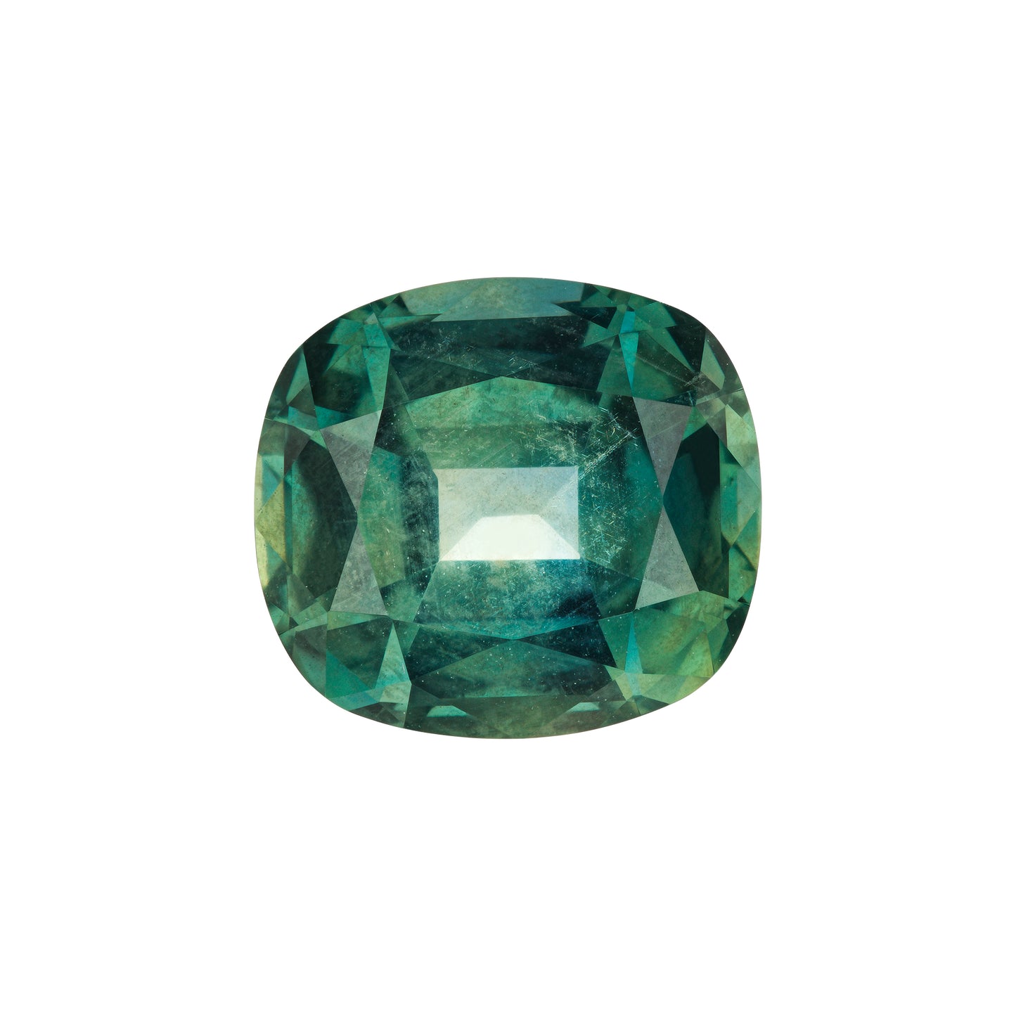 Saphir, Bicolor, Kissen, 3,34 ct., 8,1x8,9 mm