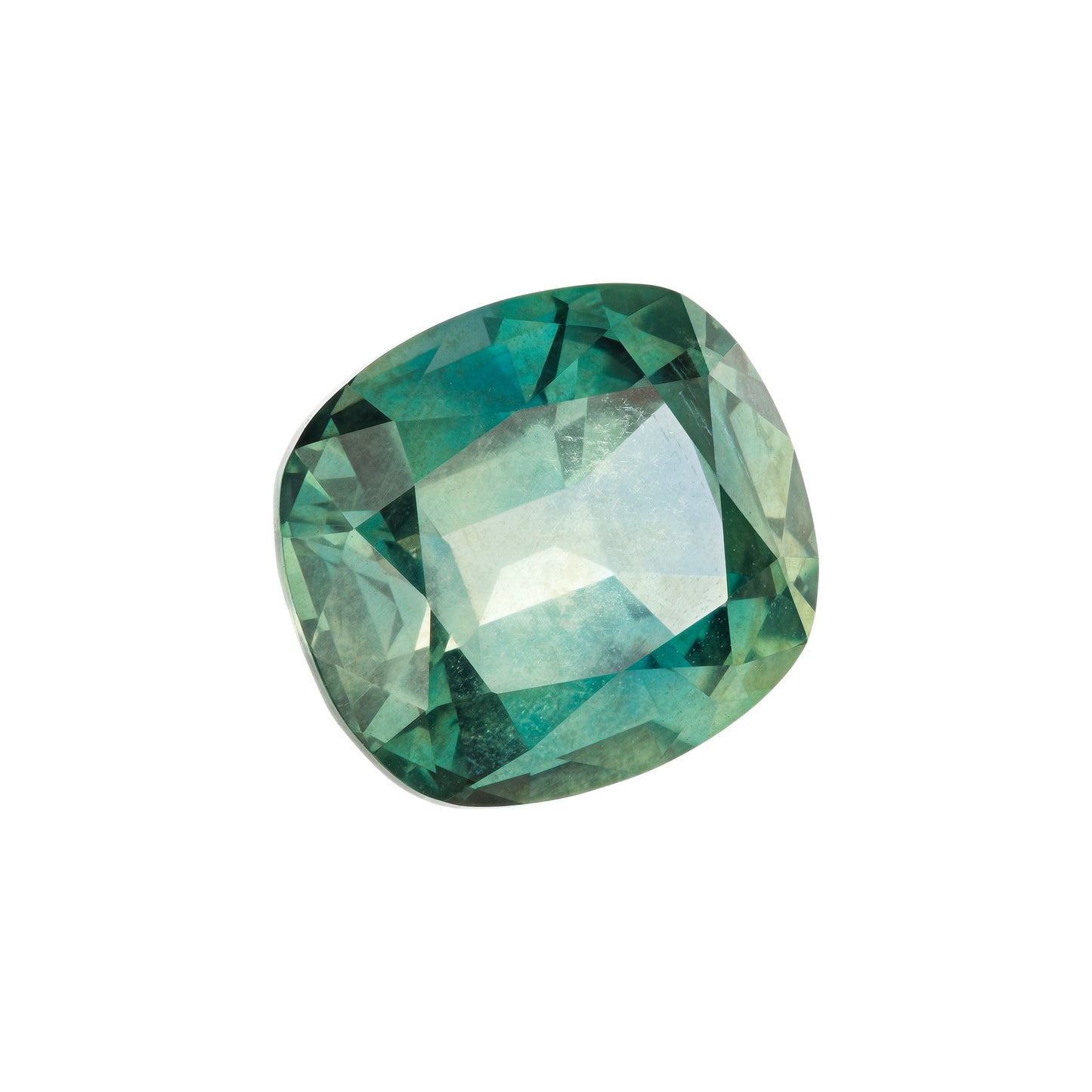Saphir, Bicolor, Kissen, 3,34 ct., 8,1x8,9 mm