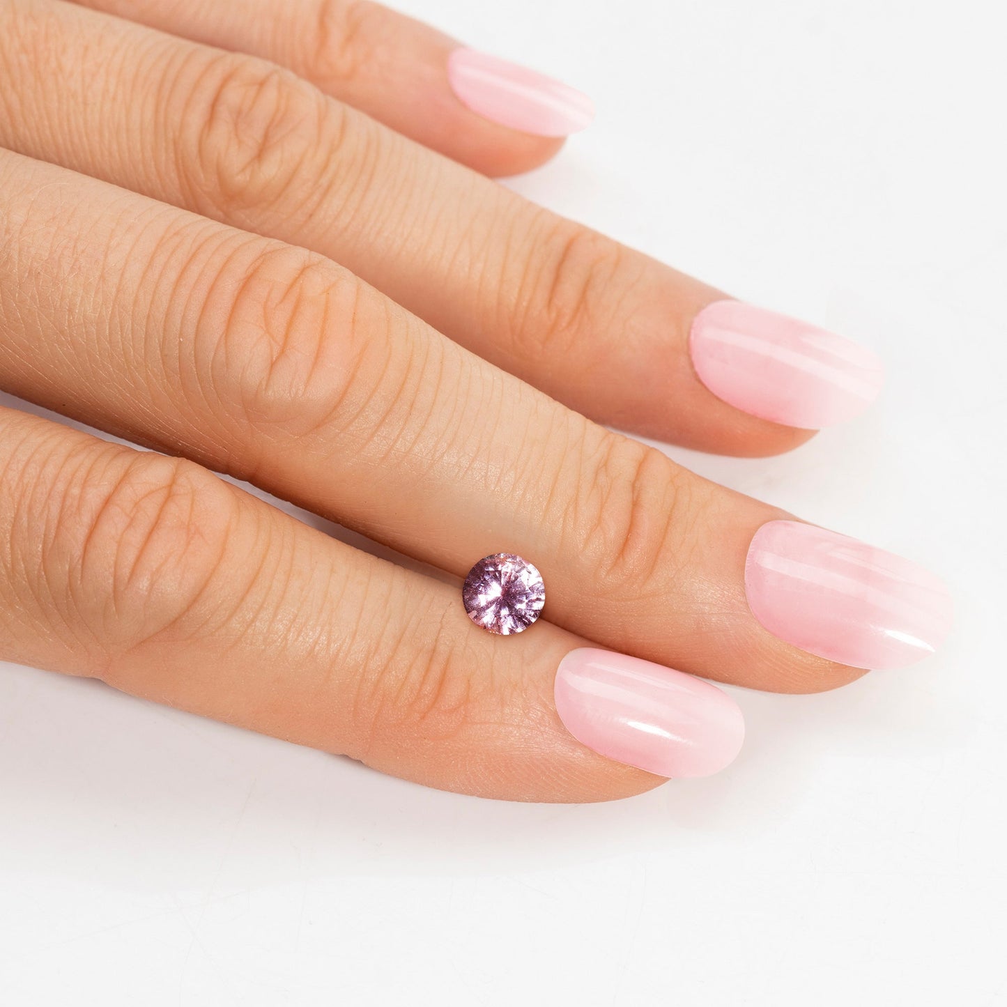 Saphir, gemischt, rosa, violett, Rund, 0,40 ct., 4,1-4,3 mm