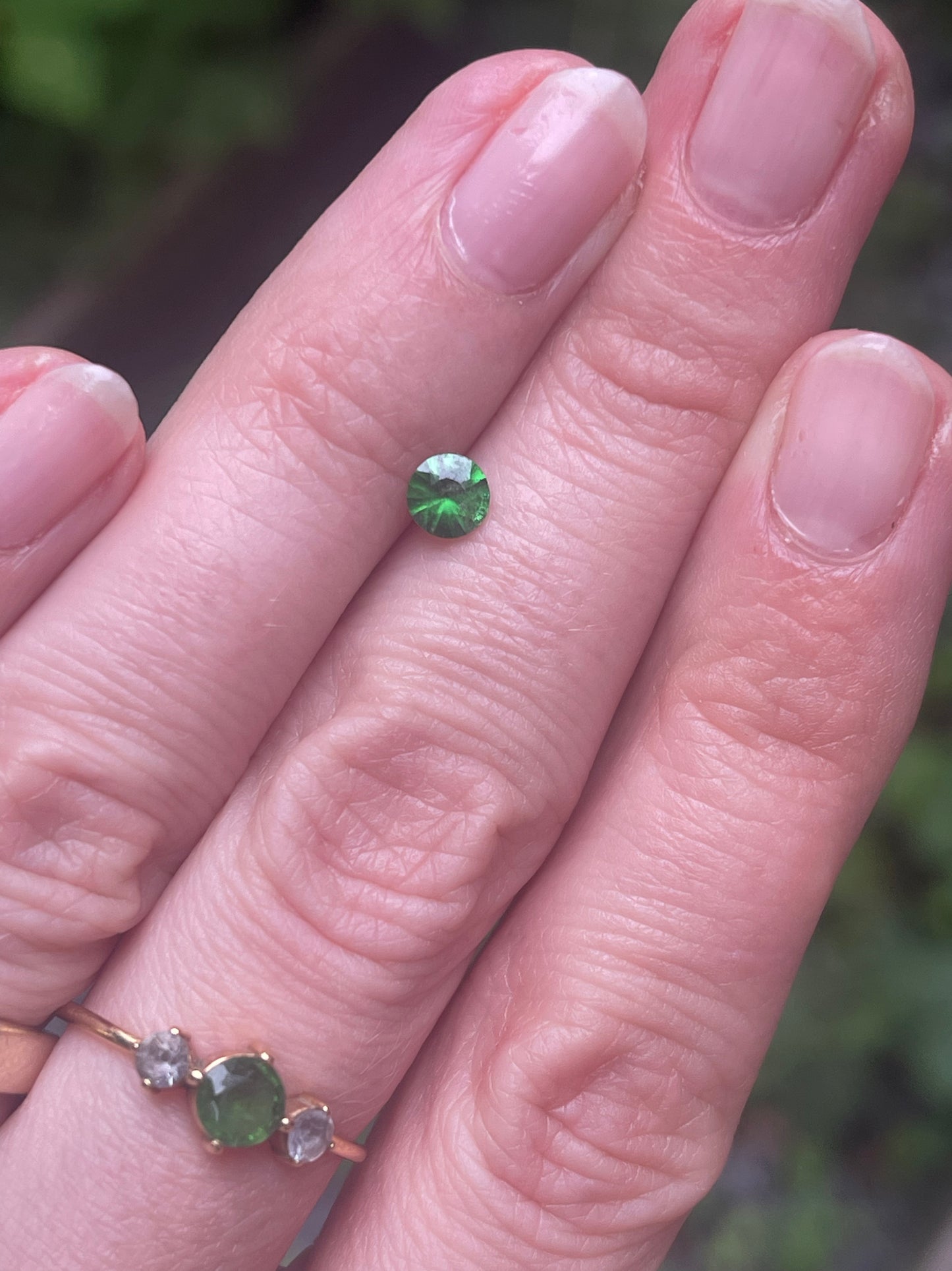 Tsavorit, Grün, Rund, 0,41 ct.