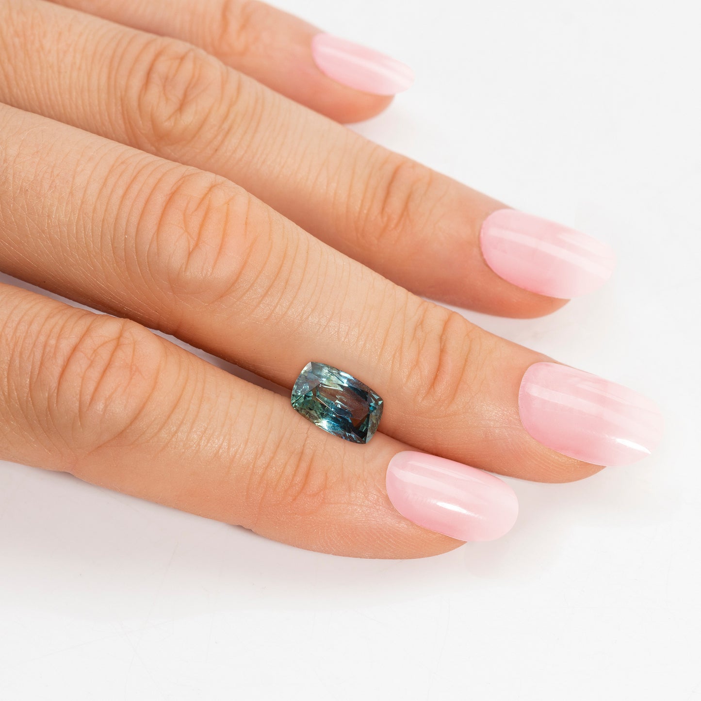 Saphir, Petrol, Kissen, 1,83 ct.