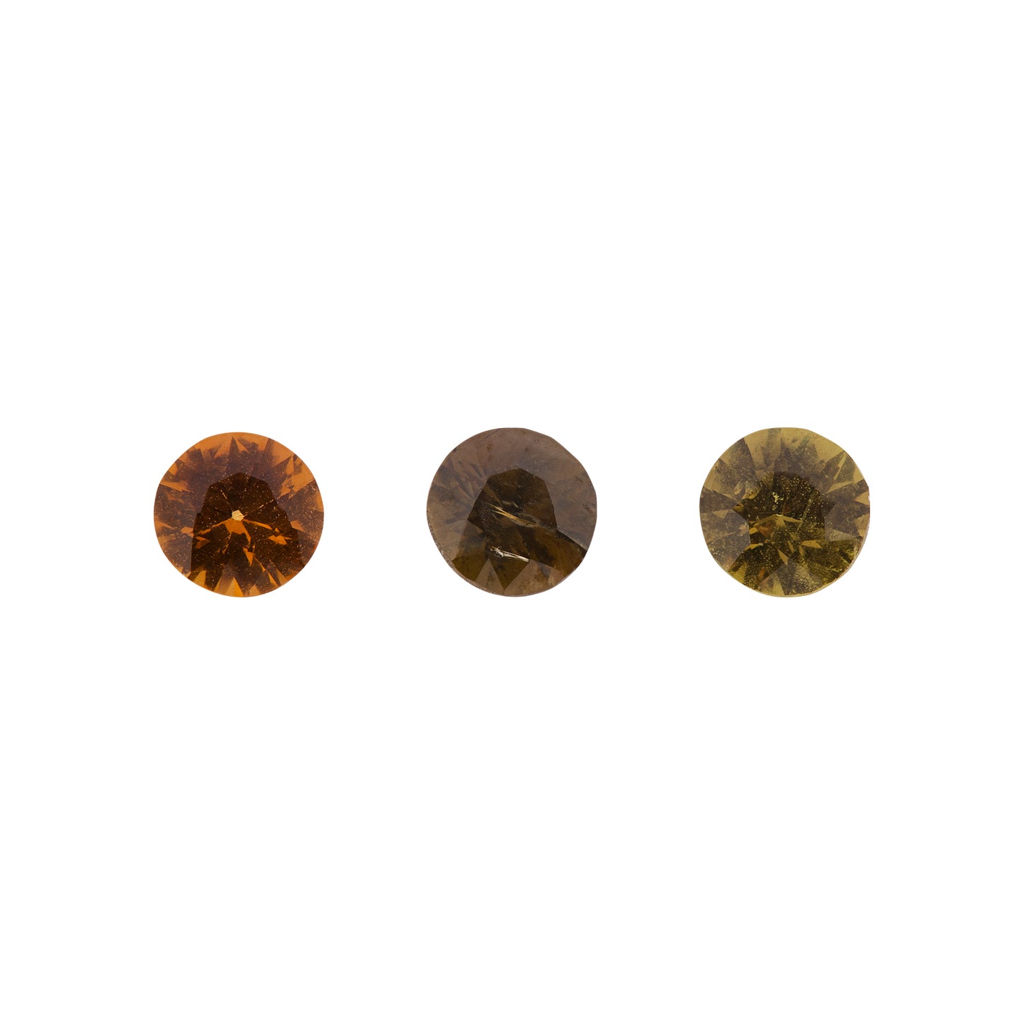 Saphir, Orange, Rund, 1,00 ct.