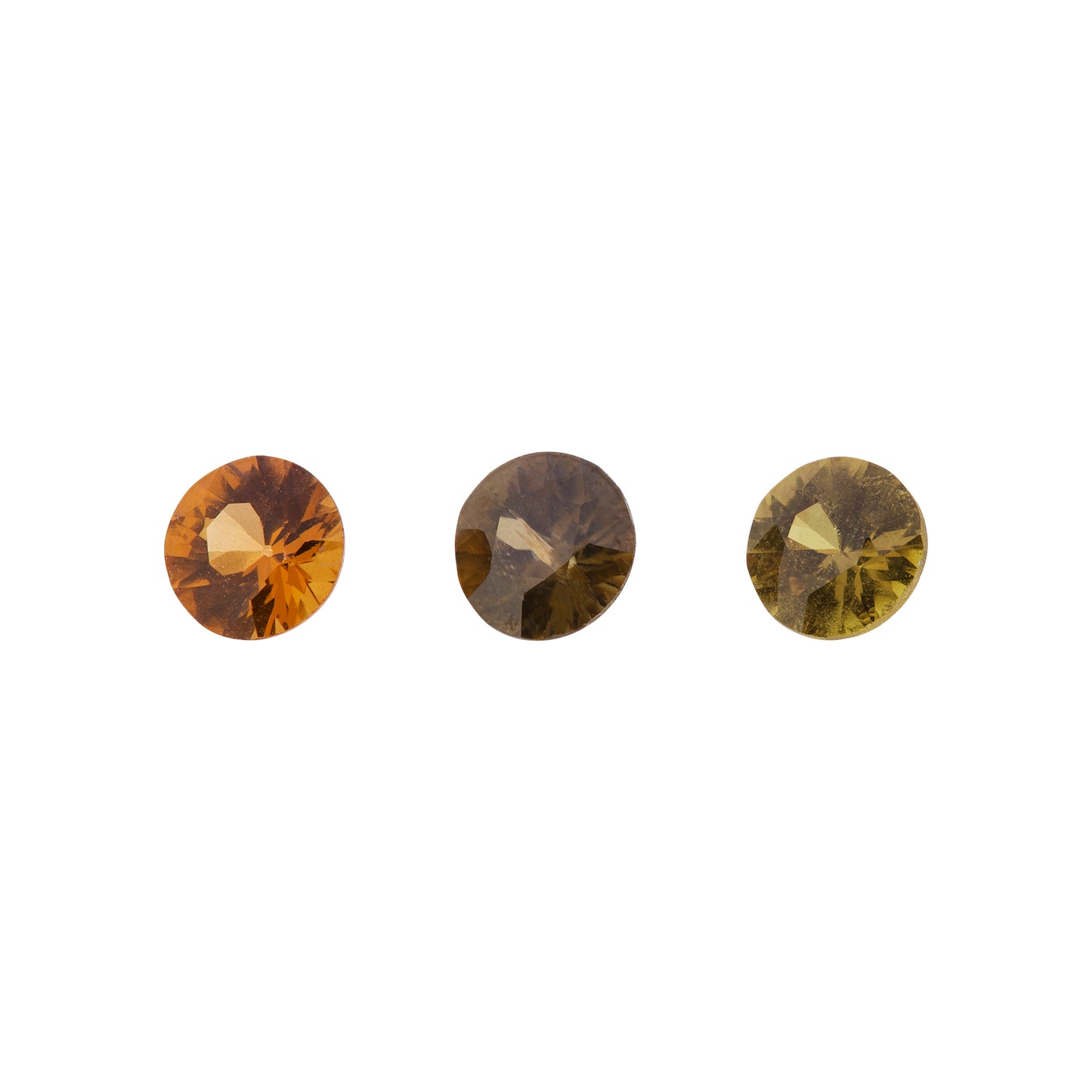Saphir, Orange, Rund, 1,00 ct.