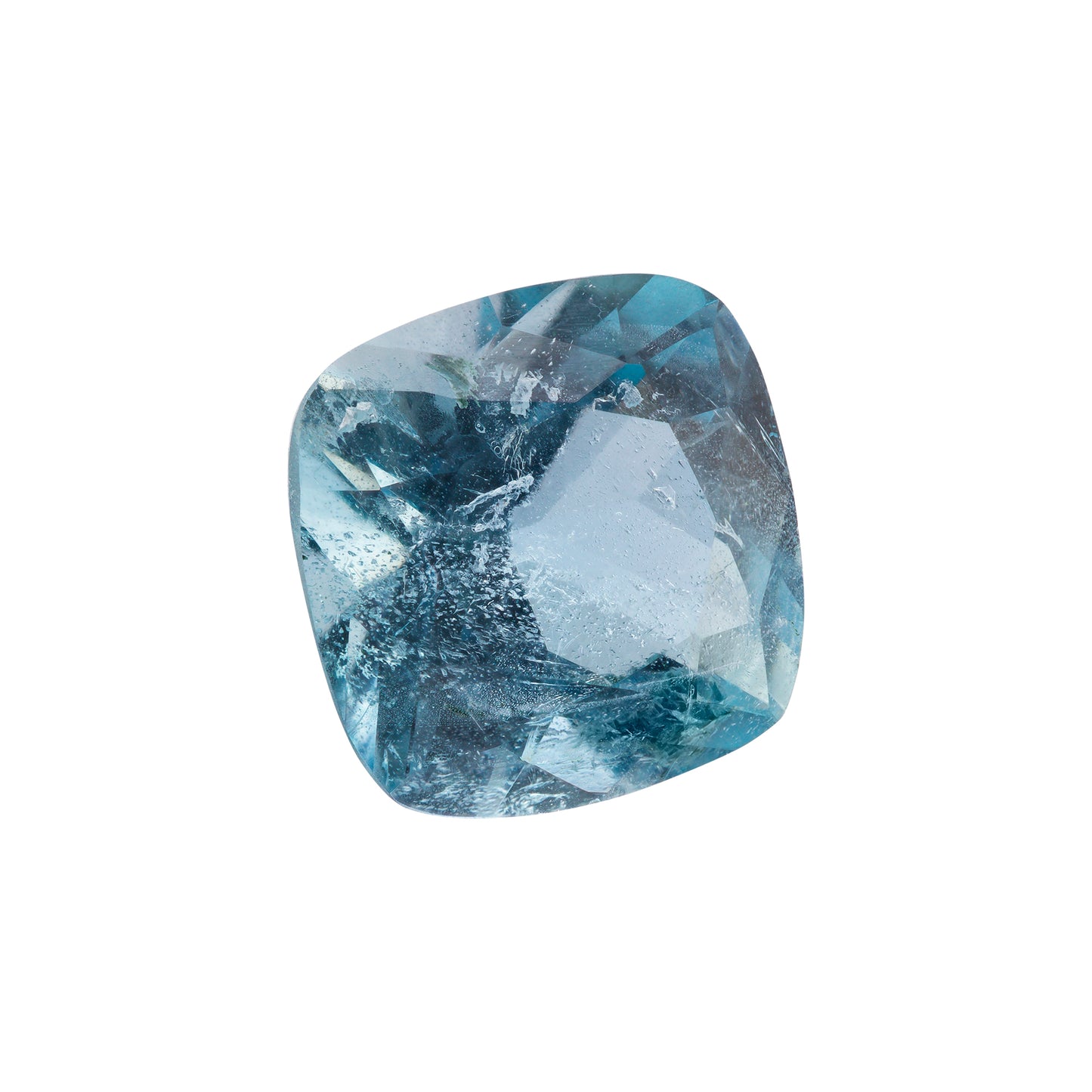 Aquamarin, Blau, Kissen, 1,25 ct.
