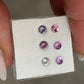 Saphir, gemischt, rosa, violett, pastell, 0,18 ct., 3,1-3,3 mm