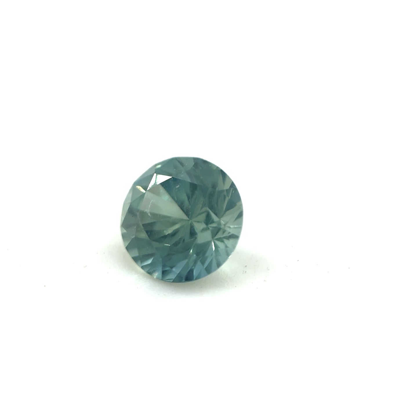 Saphir, Petrol, Rund, 0,71 ct.