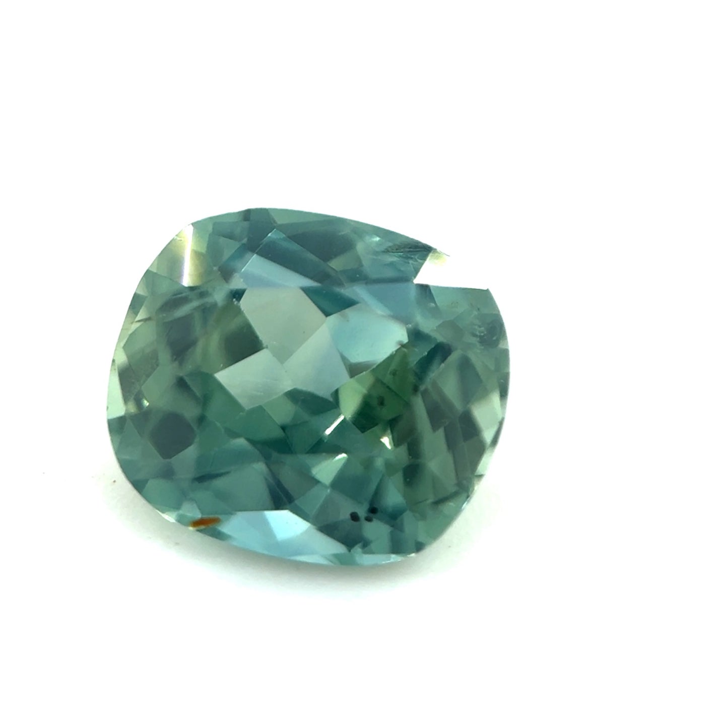 Saphir, Petrol, Kissen, 0,79 ct.