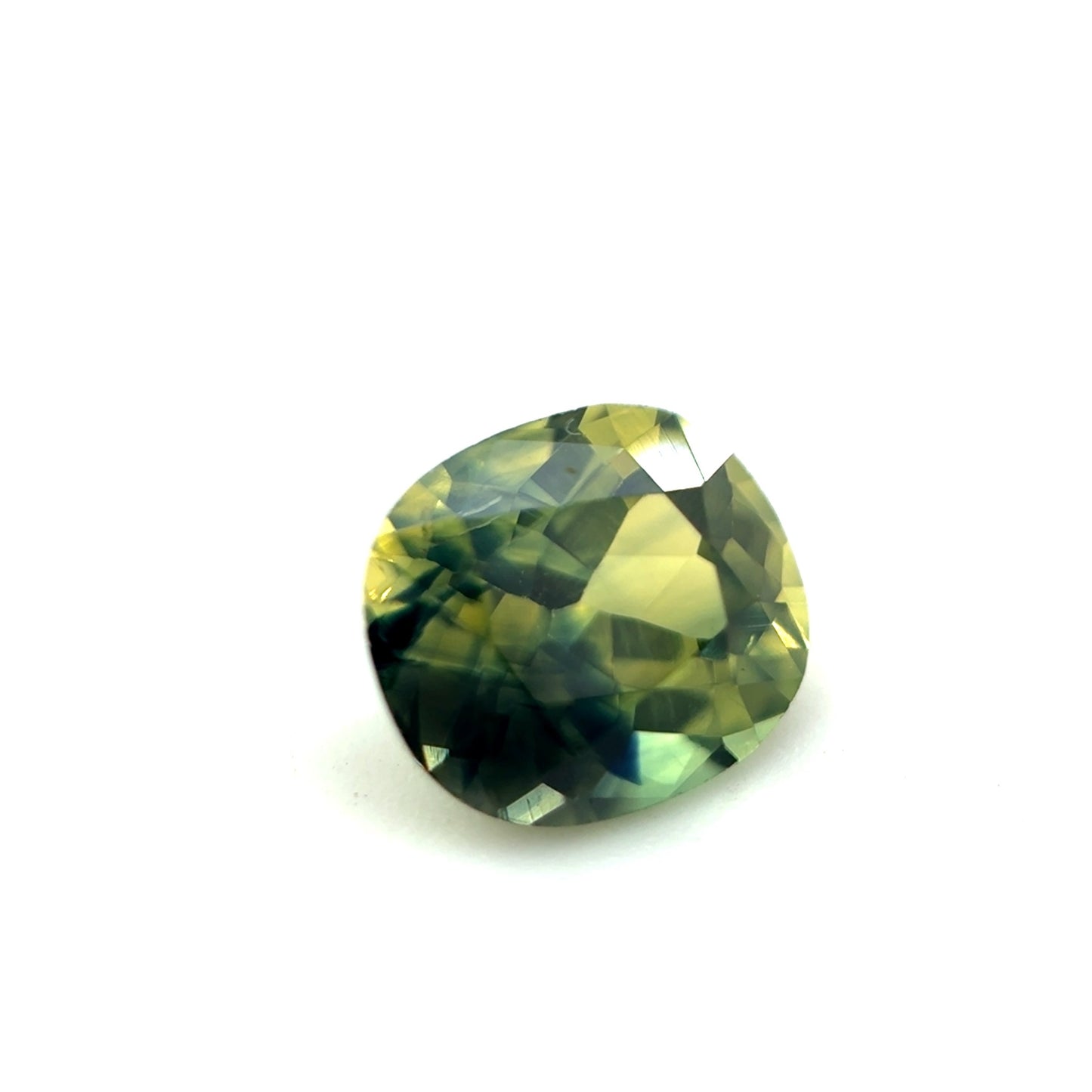 Saphir, Gelb-Grün, Kissen, 0,87 ct.