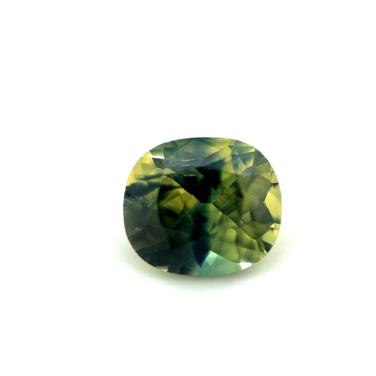 Saphir, Gelb-Grün, Kissen, 0,87 ct.