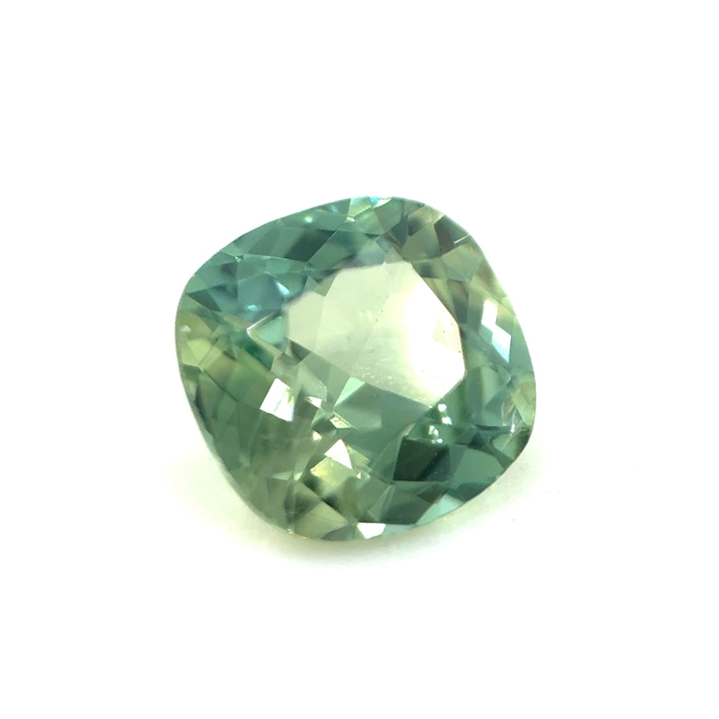 Saphir, Grün, Kissen, 0,60 ct.