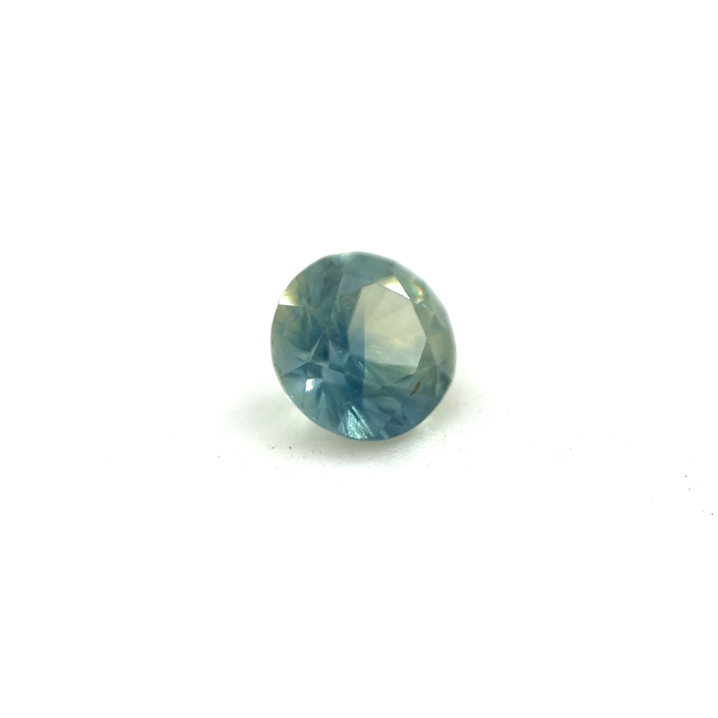 Saphir, Petrol, Rund, 0,46 ct.