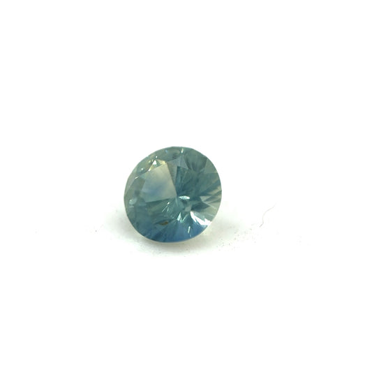 Saphir, Petrol, Rund, 0,46 ct.