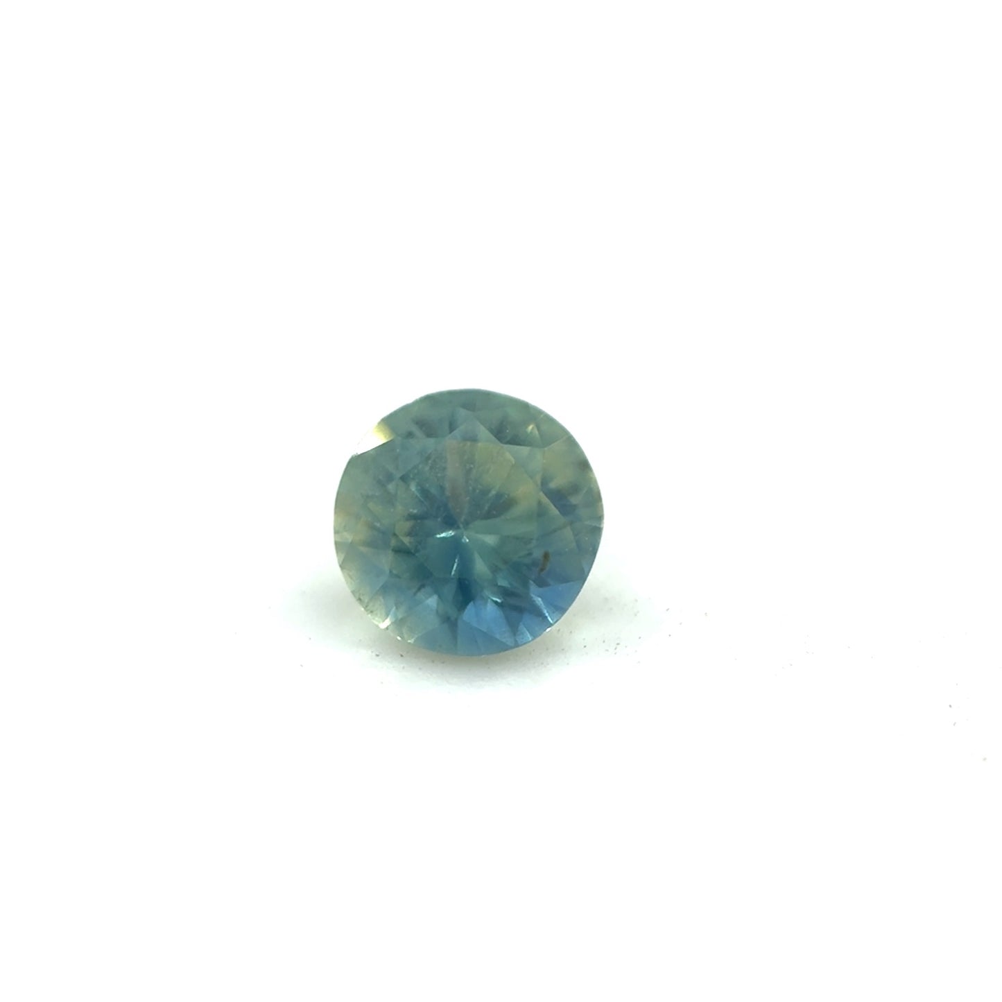 Saphir, Petrol, Rund, 0,46 ct.