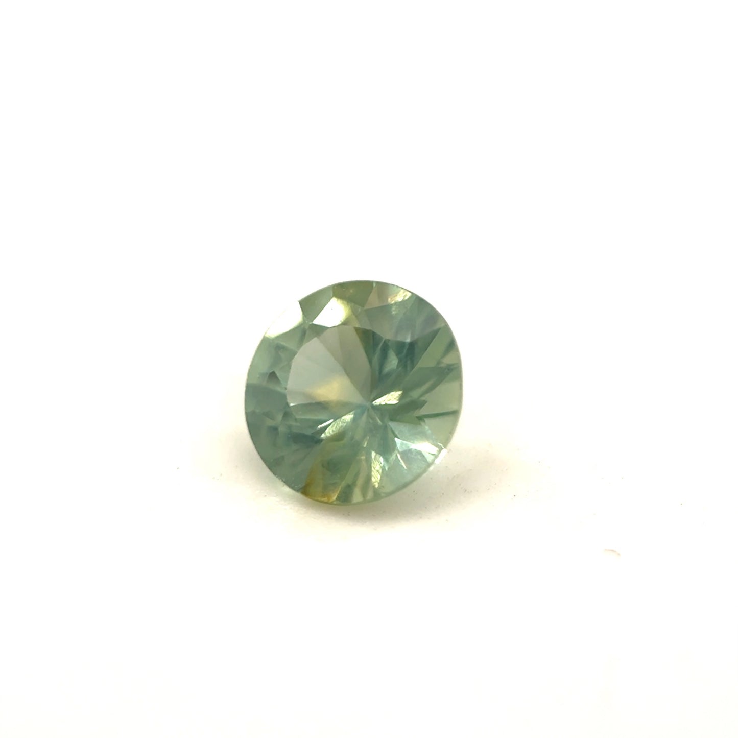 Saphir, Petrol, Rund, 0,67 ct.