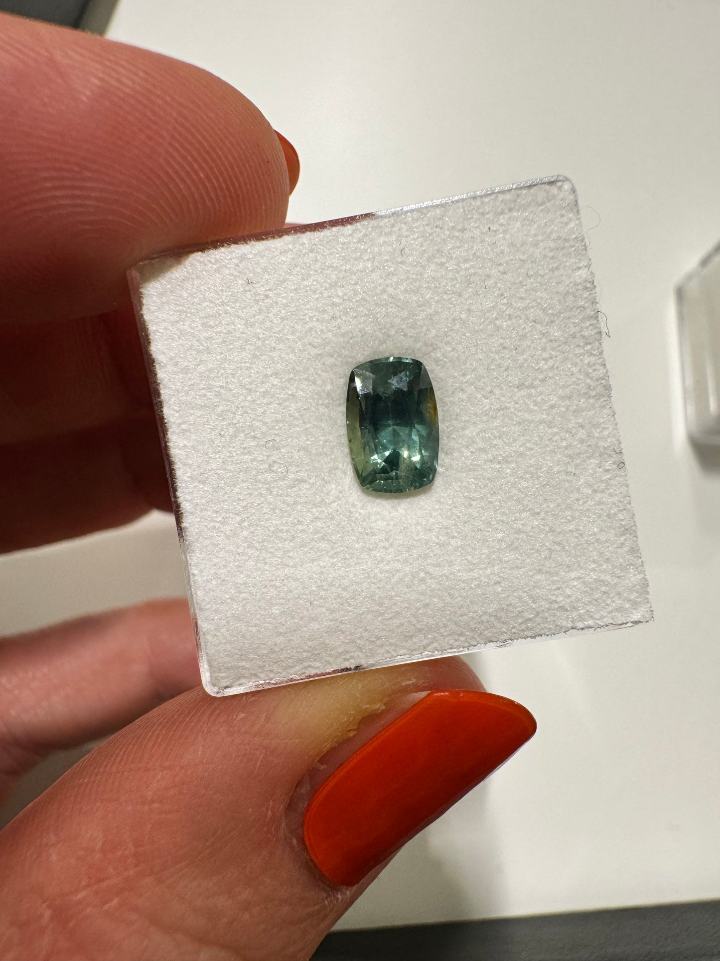 Saphir, Blau, Kissen, 1,18 ct.