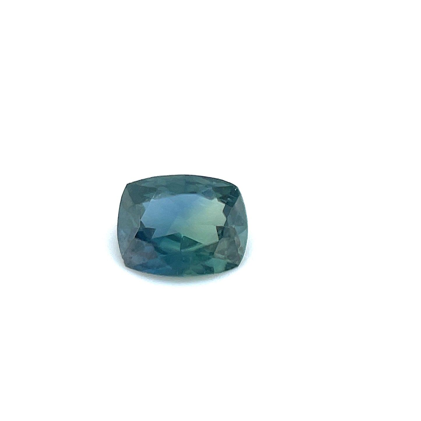 Saphir, blau grün, cushion, 0.59 ct., 4,5x5,7 mm