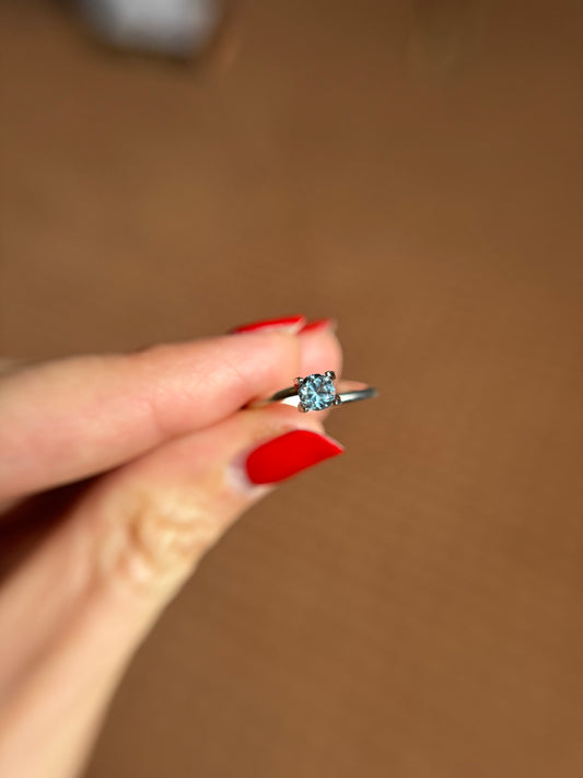 Aquamarin, Blau, Rund, 0,33-0,40 ct, ~ 4,5 mm