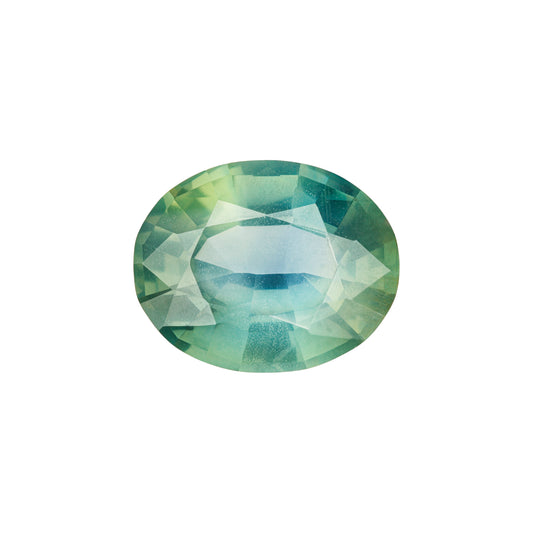 Saphir, Petrol-Blau, Oval, 2,44 ct., 7,7x9,6 mm