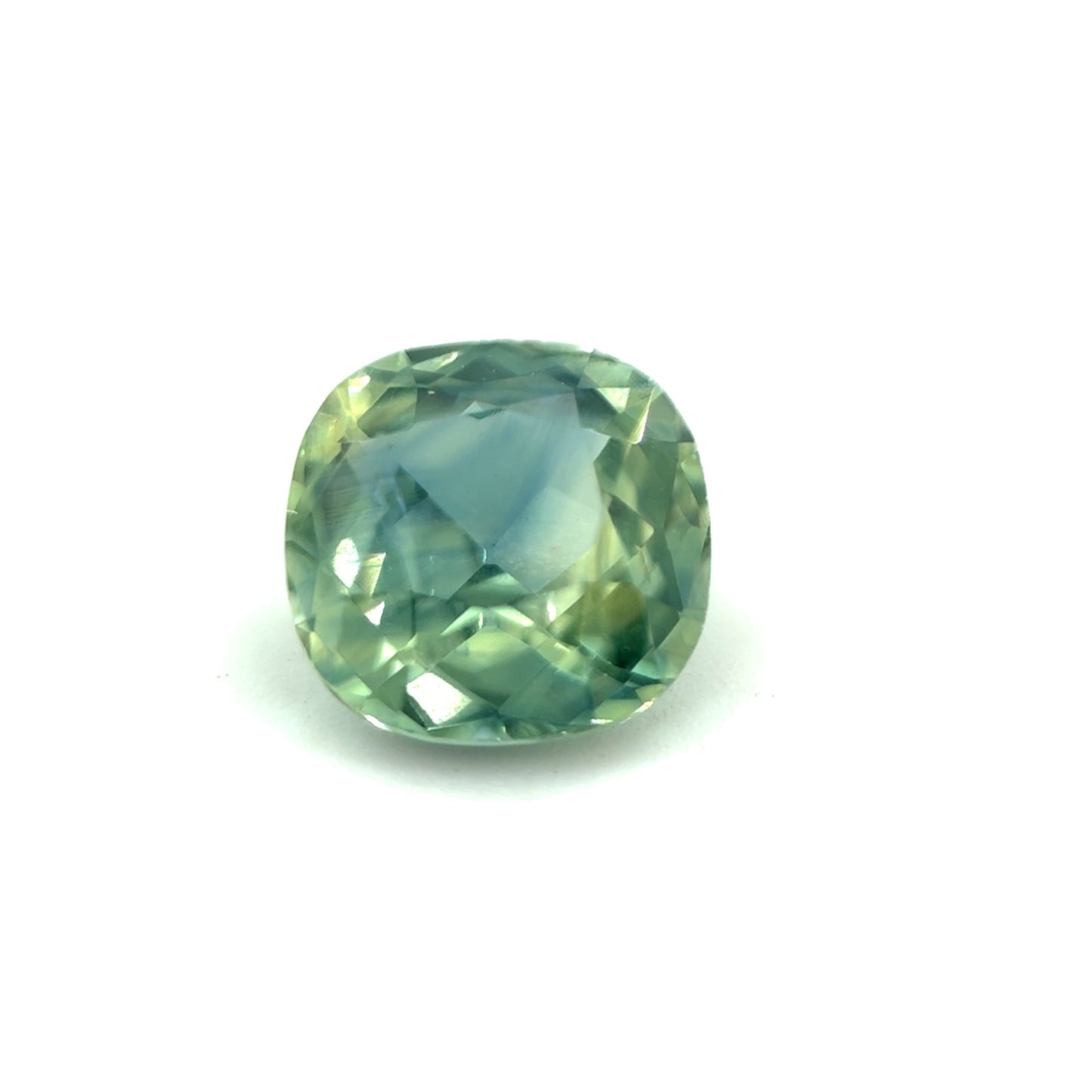 Saphir, Grün, Kissen, 0,80 ct.