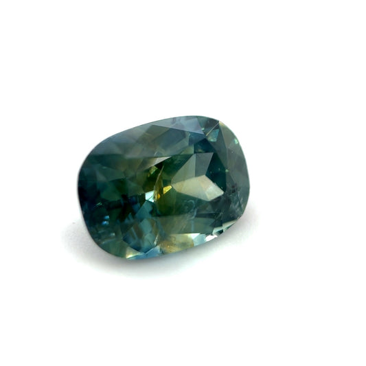 Saphir, Petrol, Kissen, 1,05 ct.