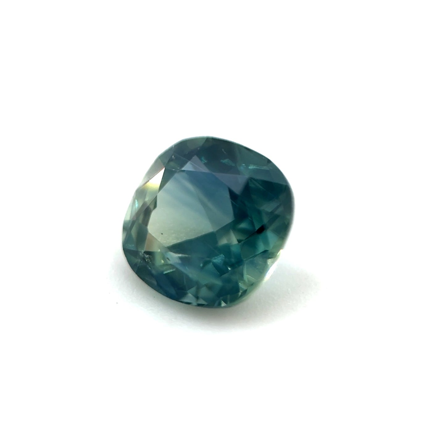 Saphir, Grün-Blau, Kissen, 0,74 ct.