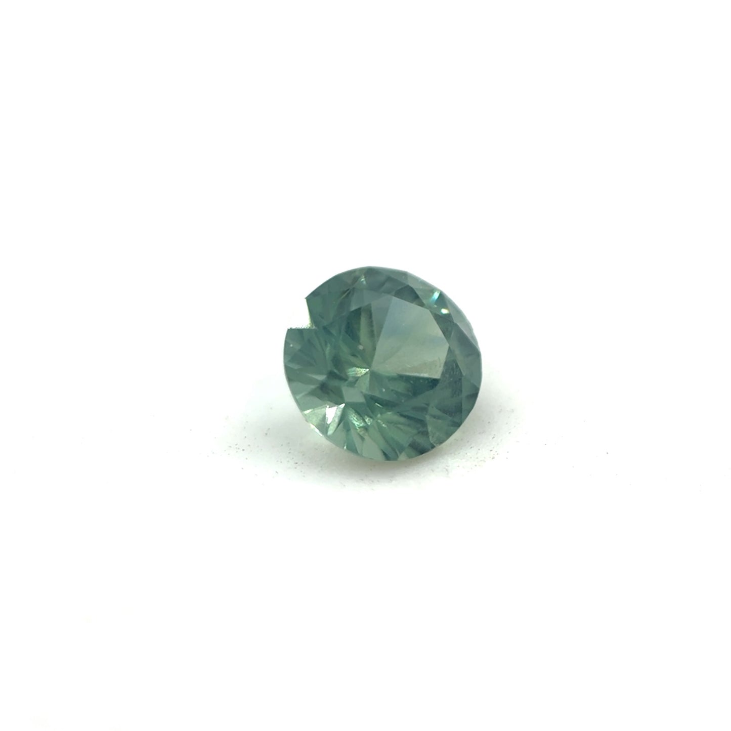 Saphir, Petrol, Rund, 0,50 ct.