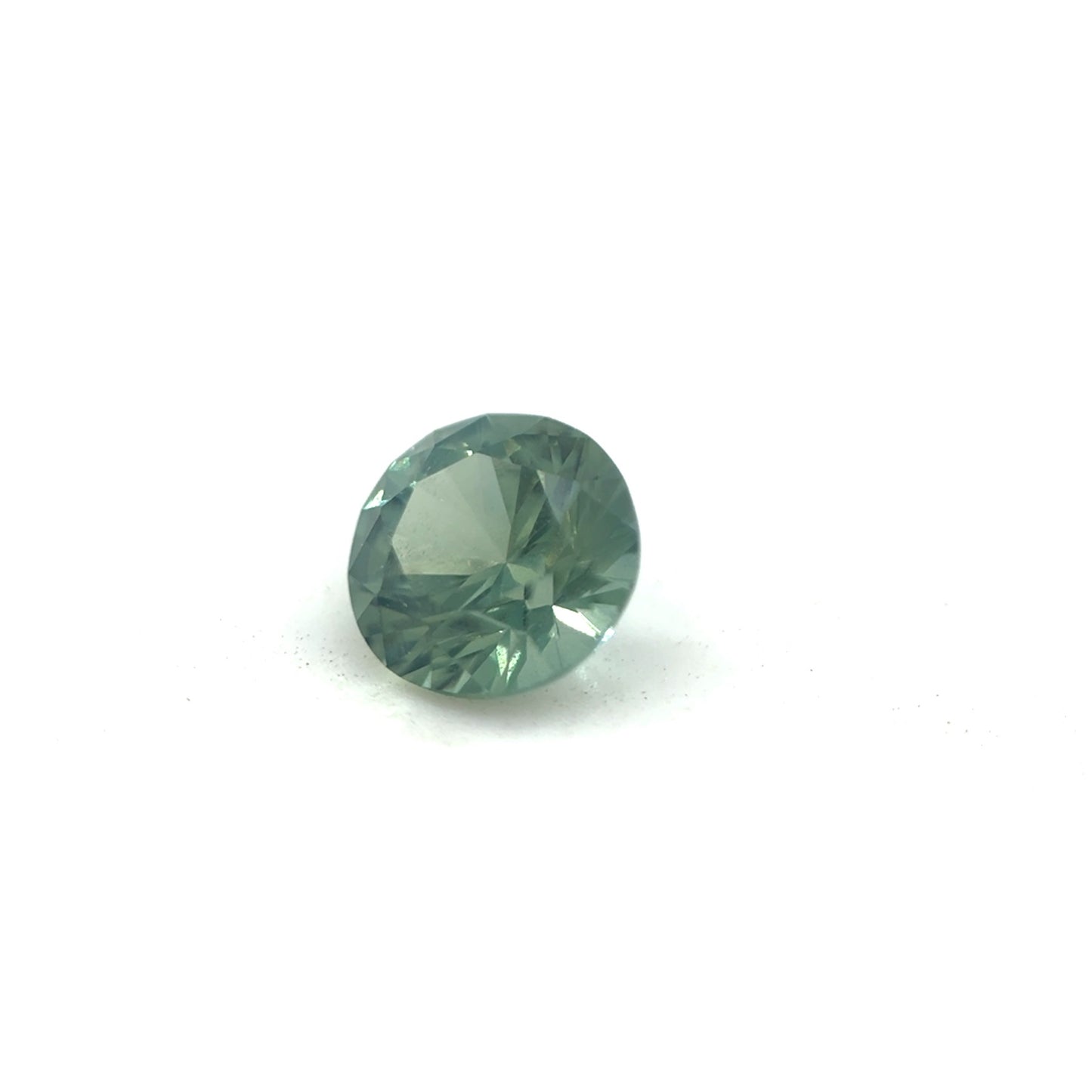 Saphir, Petrol, Rund, 0,50 ct.