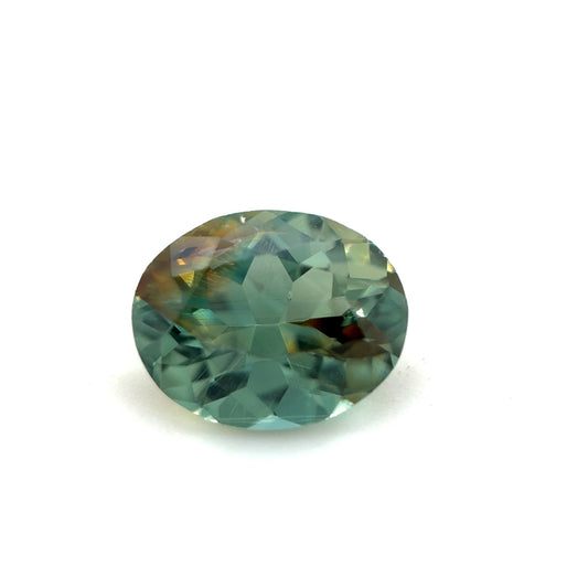 Saphir, Grün-Bicolor, Oval, 0,82 ct.