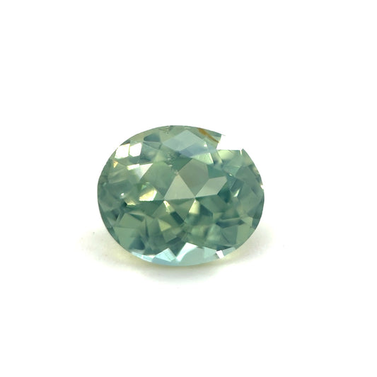 Saphir, Grün, Oval, 0,78 ct.