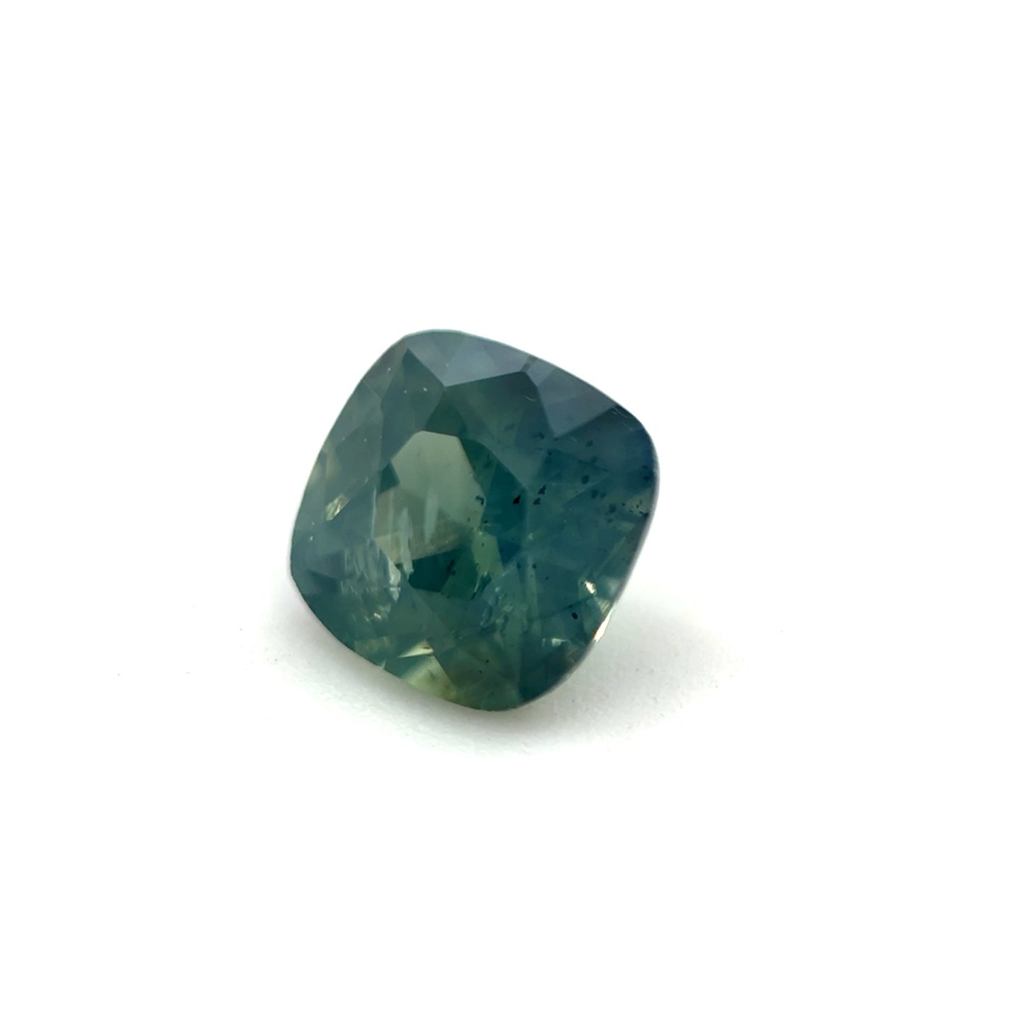 Saphir, Grün-Petrol, Kissen, 0,55 ct.