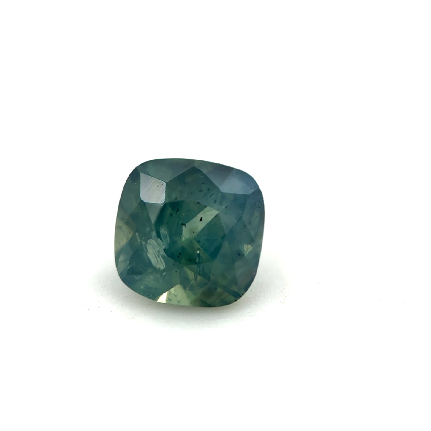 Saphir, Grün-Petrol, Kissen, 0,55 ct.