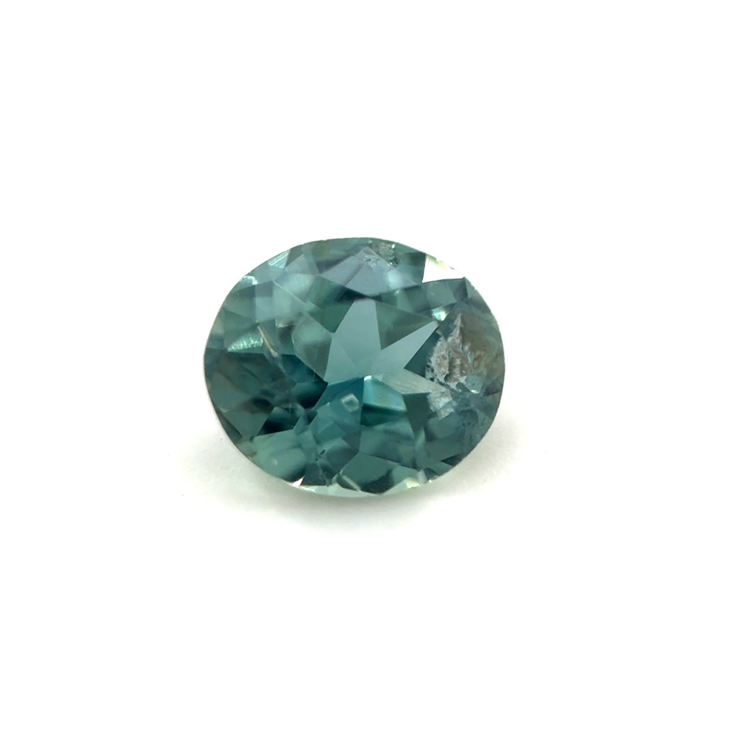 Saphir, Petrol, Oval, 0,67 ct.