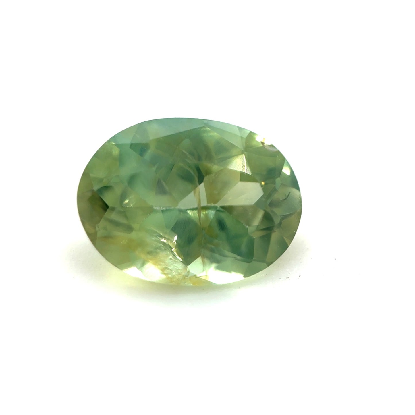 Saphir, Grün-Bicolor, Oval, 1,13 ct.