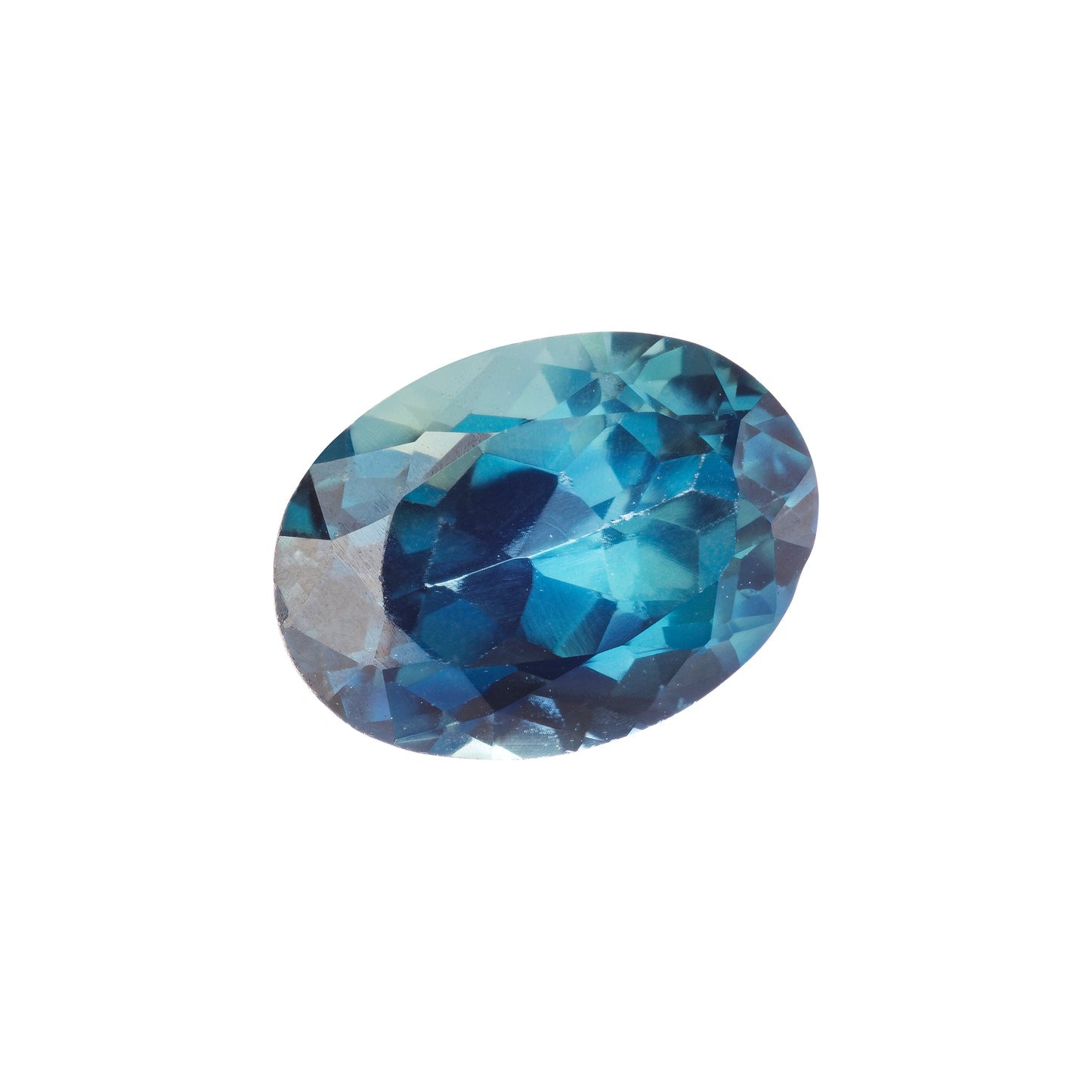 Saphir, Petrol-Blau, Oval, 1,52 ct., 5,7x7,7mm
