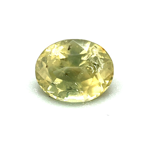 Saphir, Gelb-Grün, Oval, 1,67 ct., 5,9x7,1 mm