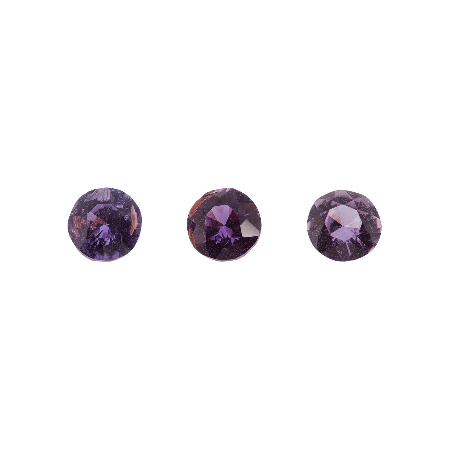 Saphir, gemischt, rosa, violett, Rund, 0,40 ct., 4,1-4,3 mm