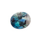 Saphir, Blau Grün, Oval, 0,63 ct., 5,6x4,4x3,2 mm