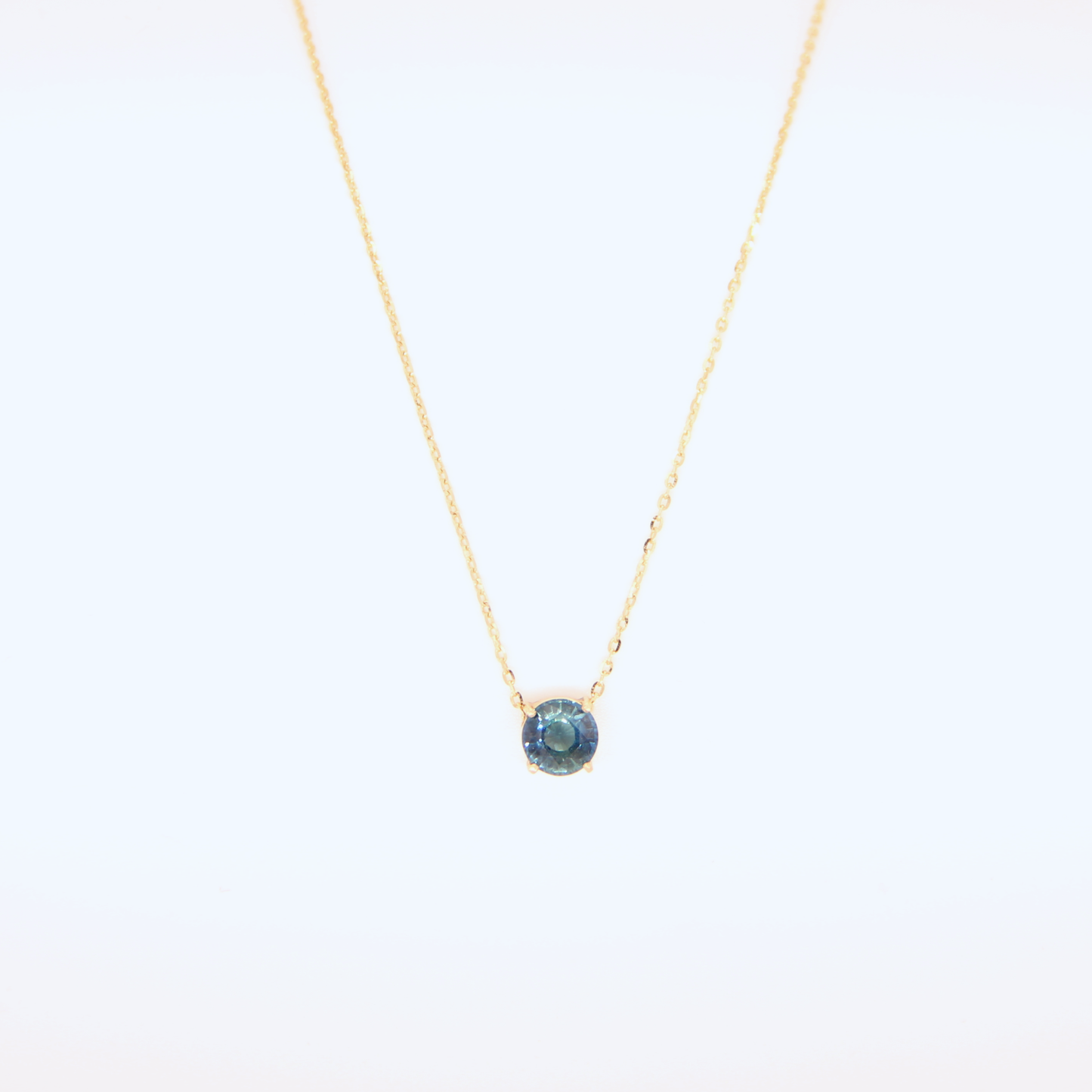 Halskette AINA mit Saphir, blau, rund, 1.27 ct