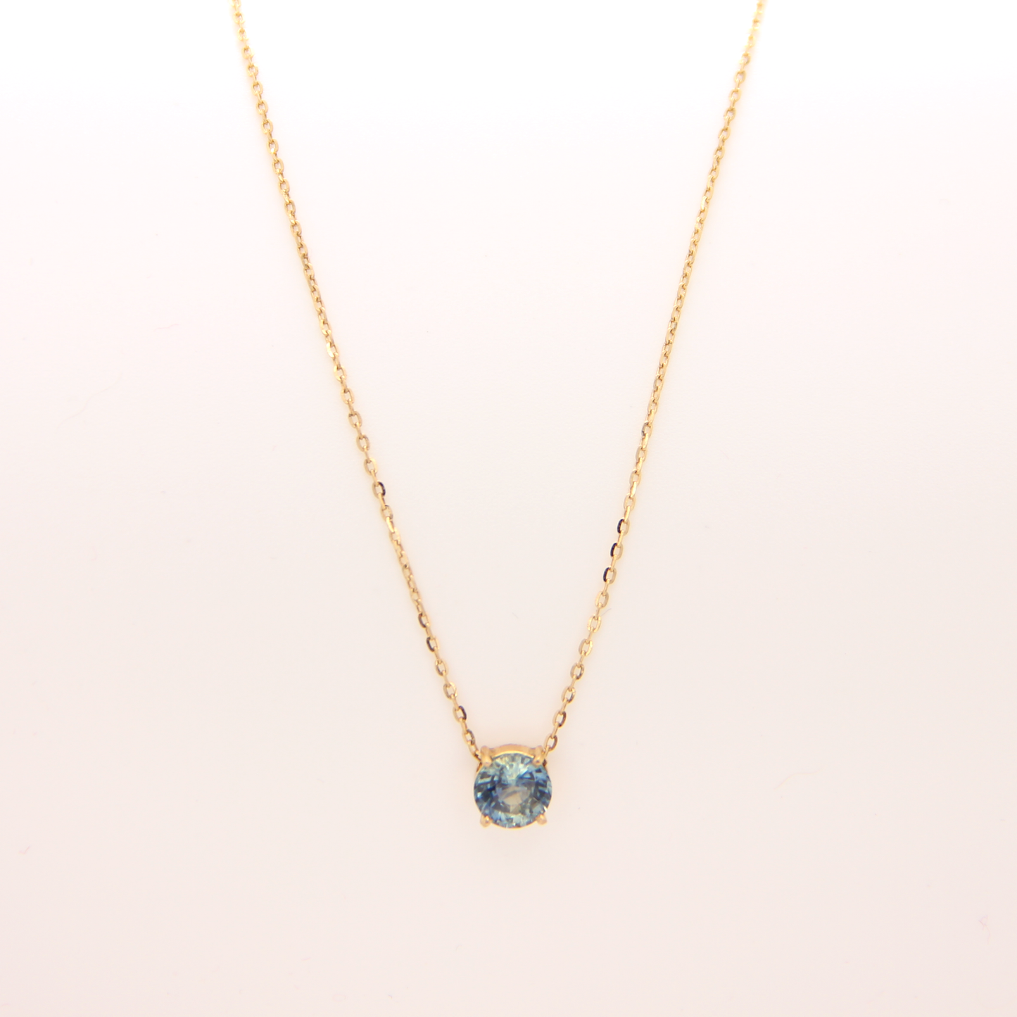 Halskette AINA mit Saphir, blau, rund, 1.22 ct